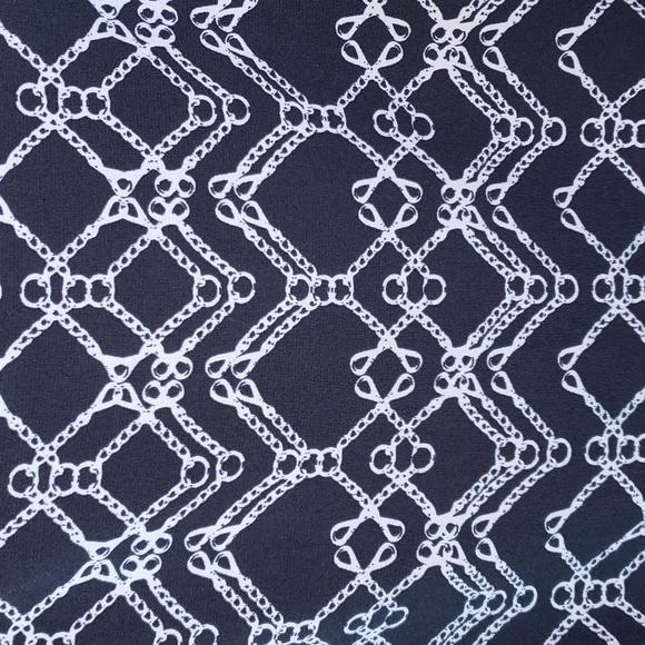 LEOTA Black Gray Chain Print Jersey Wiggle Ruched Maternity Dress sz S Women's - Picture 5 of 7